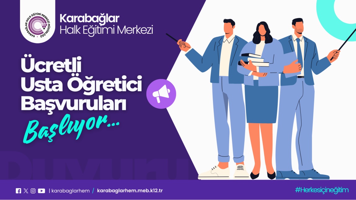 2025-2026 ÜCRETLİ USTA ÖĞRETİCİ BAŞVURU DUYURUSU